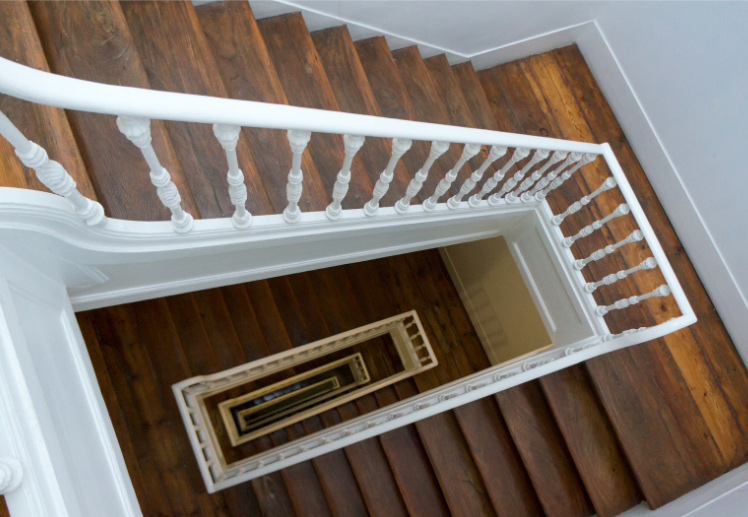 Why Paint a High Stairwell Without a Ladder